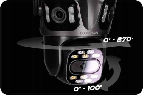 Kamera Ptz Luxtorn Ics224tl - 3 Obiektywy, 4Mp, Ip65, Wifi, Audio