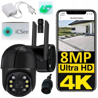 Kamera Zewnętrzna 4K 8Mp Wifi Ptz Z Detekcją Ruchu I Ir Ip66