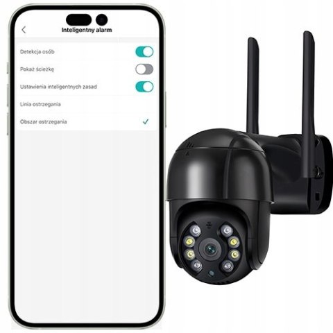 Kamera Zewnętrzna 4K 8Mp Wifi Ptz Z Detekcją Ruchu I Ir Ip66