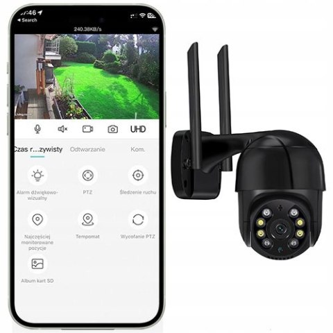 Kamera Zewnętrzna 4K 8Mp Wifi Ptz Z Detekcją Ruchu I Ir Ip66