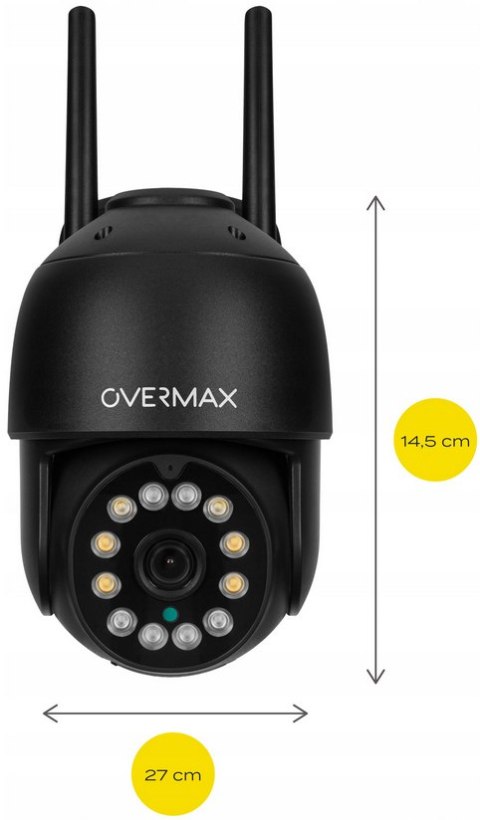 Kamera Zewnętrzna Obrotowa 2.5K Ultra Hd 4X Zoom Ptz Ip66 Wifi Smart 12 Led
