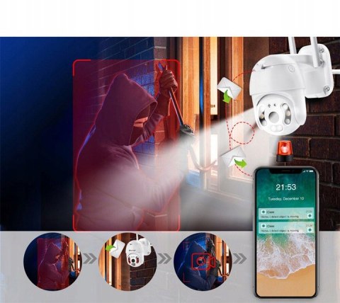 Kamera Zewnętrzna Wifi 1080P Z Detekcją Ruchu I Zoom 4X Ghh