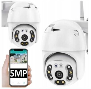 Kamera Zewnętrzna Wifi 5Mpx Ultra Hd 6X Zoom Twarzy / Ruchu Podgląd Ip66