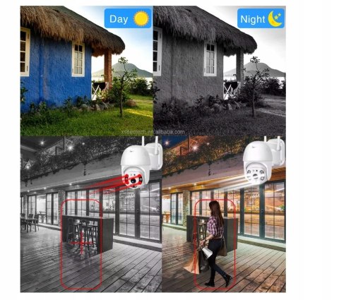 Kamera Zewnętrzna Wifi 5Mpx Ultra Hd 6X Zoom Twarzy / Ruchu Podgląd Ip66