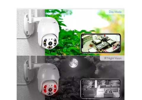 Kamera Zewnętrzna Wifi 5Mpx Ultra Hd 6X Zoom Twarzy / Ruchu Podgląd Ip66