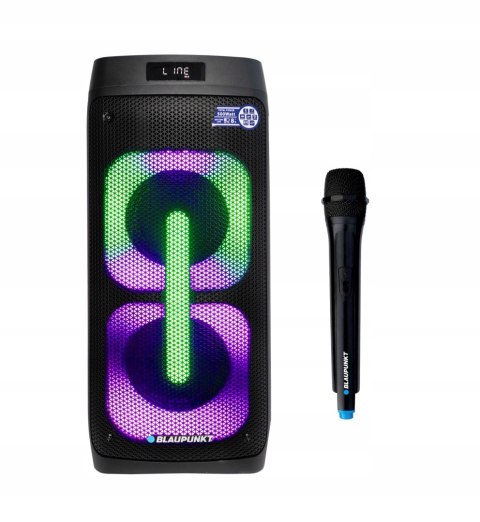 Kolumna Aktywna Blaupunkt Pb50led Partybox Karaoke Led Usb/Fm Z Pilotem