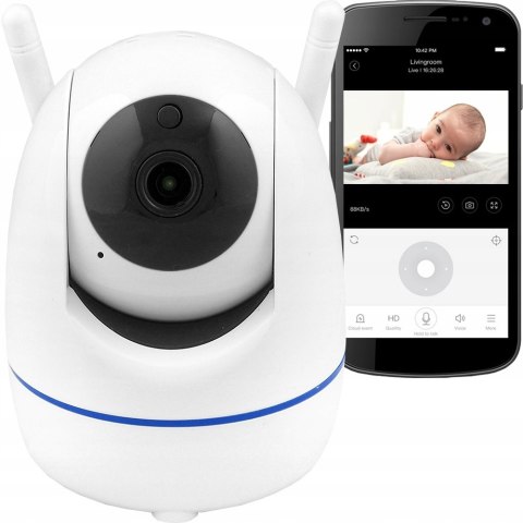 Mini Kamera Wifi Obrotowa 360° Full Hd, Sterowana Telefonem Z Dźwiękiem