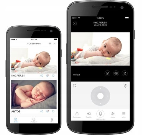 Mini Kamera Wifi Obrotowa 360° Full Hd, Sterowana Telefonem Z Dźwiękiem
