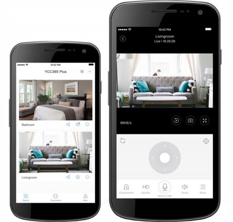 Mini Kamera Wifi Obrotowa 360° Full Hd, Sterowana Telefonem Z Dźwiękiem