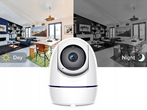 Mini Kamera Wifi Obrotowa 360° Full Hd, Sterowana Telefonem Z Dźwiękiem