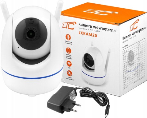 Mini Kamera Wifi Obrotowa 360° Full Hd, Sterowana Telefonem Z Dźwiękiem