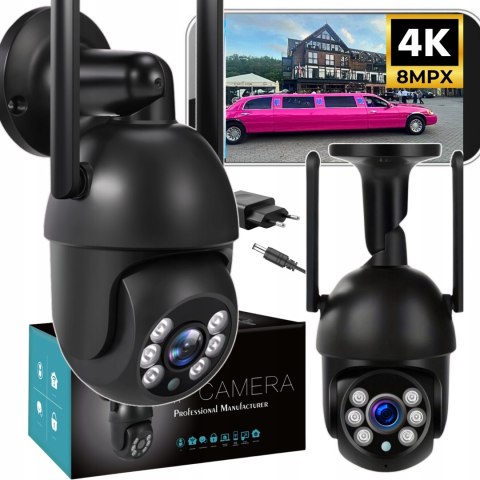 Nowoczesna Kamera Zewnętrzna Ip Wifi 8Mpx 4K Z Zoomem I Mikrofonem