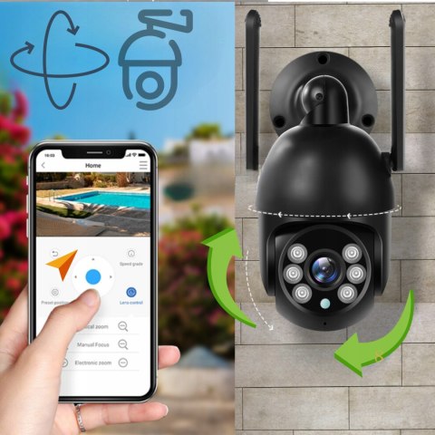 Nowoczesna Kamera Zewnętrzna Ip Wifi 8Mpx 4K Z Zoomem I Mikrofonem