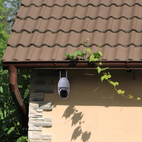 Obrotowa Kamera Zewnętrzna Wifi 2Mp 4X Zoom Z Detekcją Ruchu I Kartą 32Gb