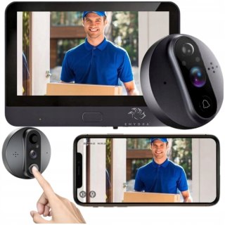 Wideodomofon Wifi 1080P - Elektroniczny Wizjer 120° Z Aplikacją Tuya Smart