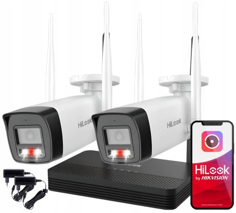 Zestaw Monitoringu Wifi Fullhd Hilook 2X Kamery 2Mpx Dual Light Nvs Ip66
