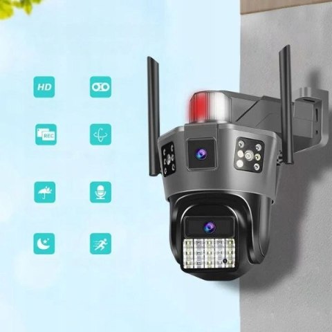 Kamera zewnętrzna Inbeno 9482 9 Mpx, 4G LTE, trzy obrazy, IP66