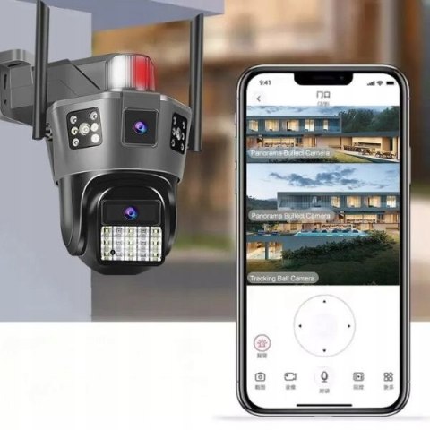 Kamera zewnętrzna Inbeno 9482 9 Mpx, 4G LTE, trzy obrazy, IP66