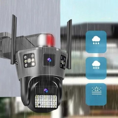 Kamera zewnętrzna Inbeno 9482 9 Mpx, 4G LTE, trzy obrazy, IP66
