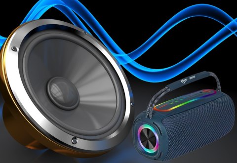 Duży Głośnik Bezprzewodowy 20W Bluetooth 5.1 Tws, Radio Fm, Rgb, Usb-C Ipx6