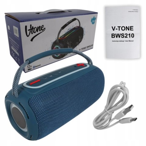 Duży Głośnik Bezprzewodowy 20W Bluetooth 5.1 Tws, Radio Fm, Rgb, Usb-C Ipx6