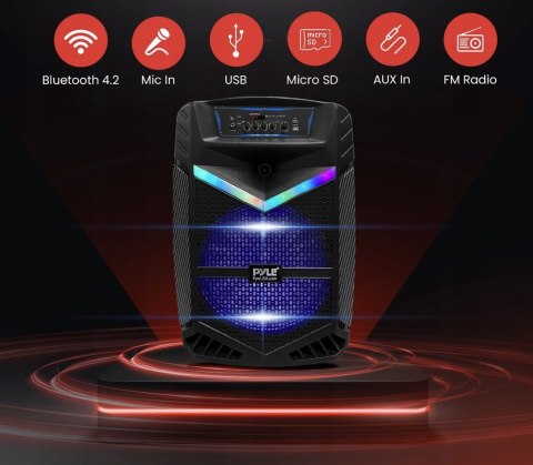 Duży Głośnik Bluetooth 1200W - Radio Fm, Karaoke, Led, Usb, Z Mikrofonem