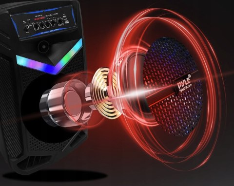 Duży Głośnik Bluetooth 1200W - Radio Fm, Karaoke, Led, Usb, Z Mikrofonem