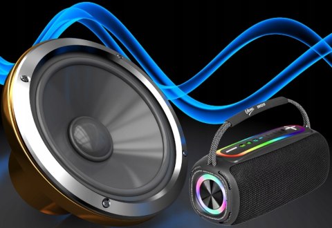 Duży Przenośny Głośnik Bluetooth 5.1 20W Bass Rgb Ipx6 Tws Radio Usb Aux