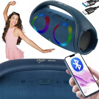 Duży Przenośny Głośnik Bluetooth Boombox 10W Ipx4 Usb Aux Mp3 Led Rgb Vtone