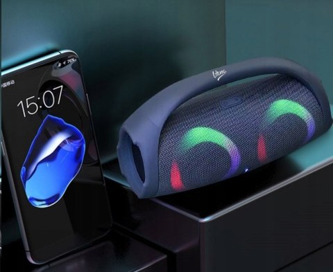 Duży Przenośny Głośnik Bluetooth Boombox 10W Ipx4 Usb Aux Mp3 Led Rgb Vtone