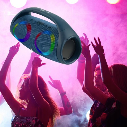 Duży Przenośny Głośnik Bluetooth Boombox 10W Ipx4 Usb Aux Mp3 Led Rgb Vtone