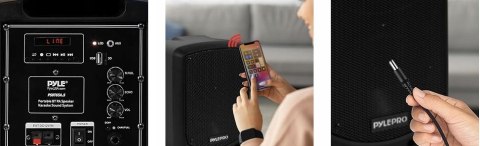 Głośnik Bezprzewodowy 600W Bluetooth, Czarny, Regulacja Echa, Do Karaoke