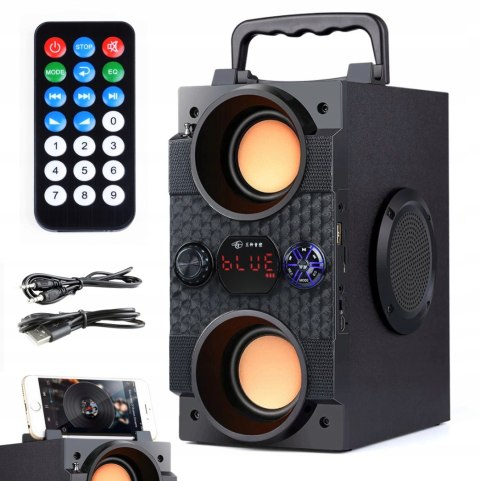 Głośnik Bluetooth 30W Z Radiem Fm, Ip67, Drewniana Obudowa, 15H Pracy