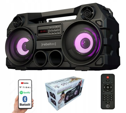 Głośnik Bluetooth 40W Tws Rgb Usb/Sd/Fm 8-12H Pracy - Rebeltec Soundbox 465