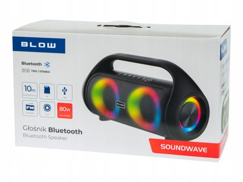Głośnik Bluetooth Blow Soundwave 80W Ipx5 Tws Usb Karaoke Czarny
