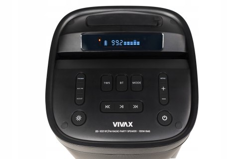 Głośnik Bluetooth Mocny 100W! Vivax Karaoke + 2 Mikrofony Led Aux/Usb, Tws