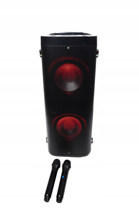 Głośnik Bluetooth Mocny 100W! Vivax Karaoke + 2 Mikrofony Led Aux/Usb, Tws