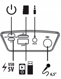 Głośnik Bluetooth Partytech Big Scout Bt 320W Karaoke Led Ipx6 15H Mobilny