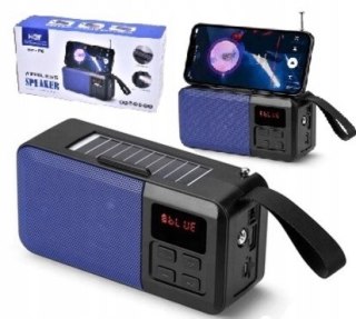 Głośnik Bluetooth Solarny 5W Fm, Ładowanie Słoneczne, Led, Przenośny Usb