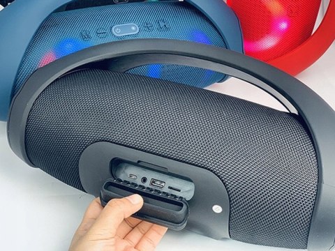 Głośnik Boombox Przenośny Bluetooth 5.2 Led Rgb Aux Usb Radio Fm 10W Ipx4