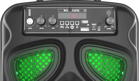 Głośnik Kolumna Bezprzewodowa Przenośna Karaoke Bluetooth 5.0 Mikrofon, Rgb