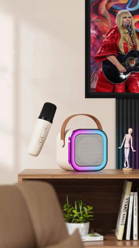 Głośnik Mobilny Blow Karaoke Rgb 10W 2X Mikrofony, Bluetooth, Usb-C, Uchwyt