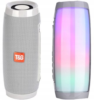 Głośnik Przenośny 10W Bluetooth Bt5.0 Z 360° Audio, Led, Microsd I Usb