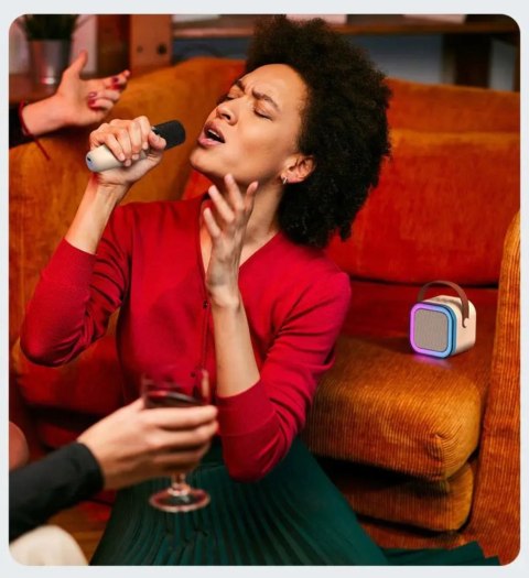 Głośnik Przenośny Blow Karaoke Rgb 10W 2 Microfony Usb Sd Podświetlenie Led