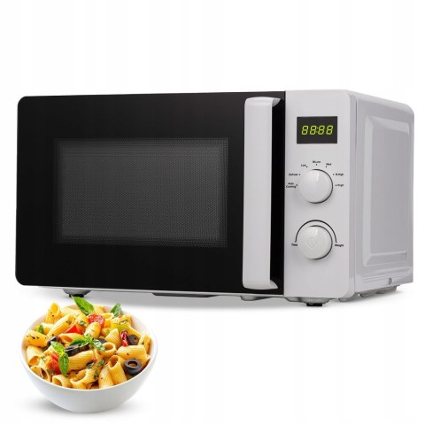 Kuchenka Mikrofalowa 20L Mpm 700W Led, 5 Poziomów, Rozmrażanie, 8 Programów