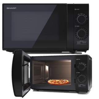 Kuchenka Mikrofalowa Sharp 20L 700W Czarna, Wolnostojaca, Talerz I Grill