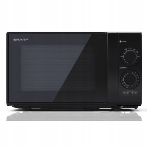 Kuchenka Mikrofalowa Sharp 20L 700W Czarna, Wolnostojaca, Talerz I Grill