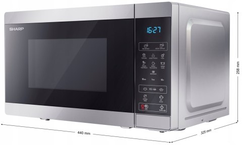 Kuchenka Mikrofalowa Sharp 20L 800W 11 Poziomów, 8 Programów, Timer, Eco