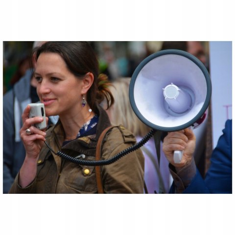 Megafon 30W 108Db Z Syreną I Mikrofonem, Idealny Na Protesty I Pielgrzmowki