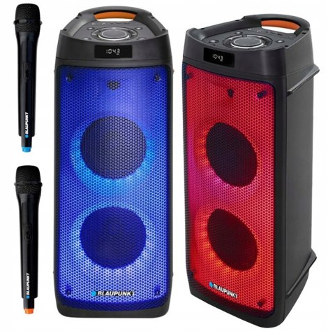 Partybox Blaupunkt 500W Bluetooth Karaoke Tws Usb Fm Led 2 Mikrofony, Mocny